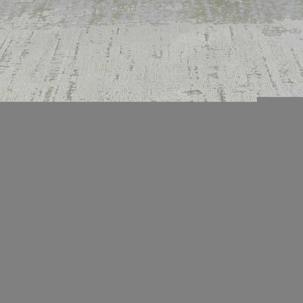 4' X 6' Beige and Green Abstract Distressed Area Rug