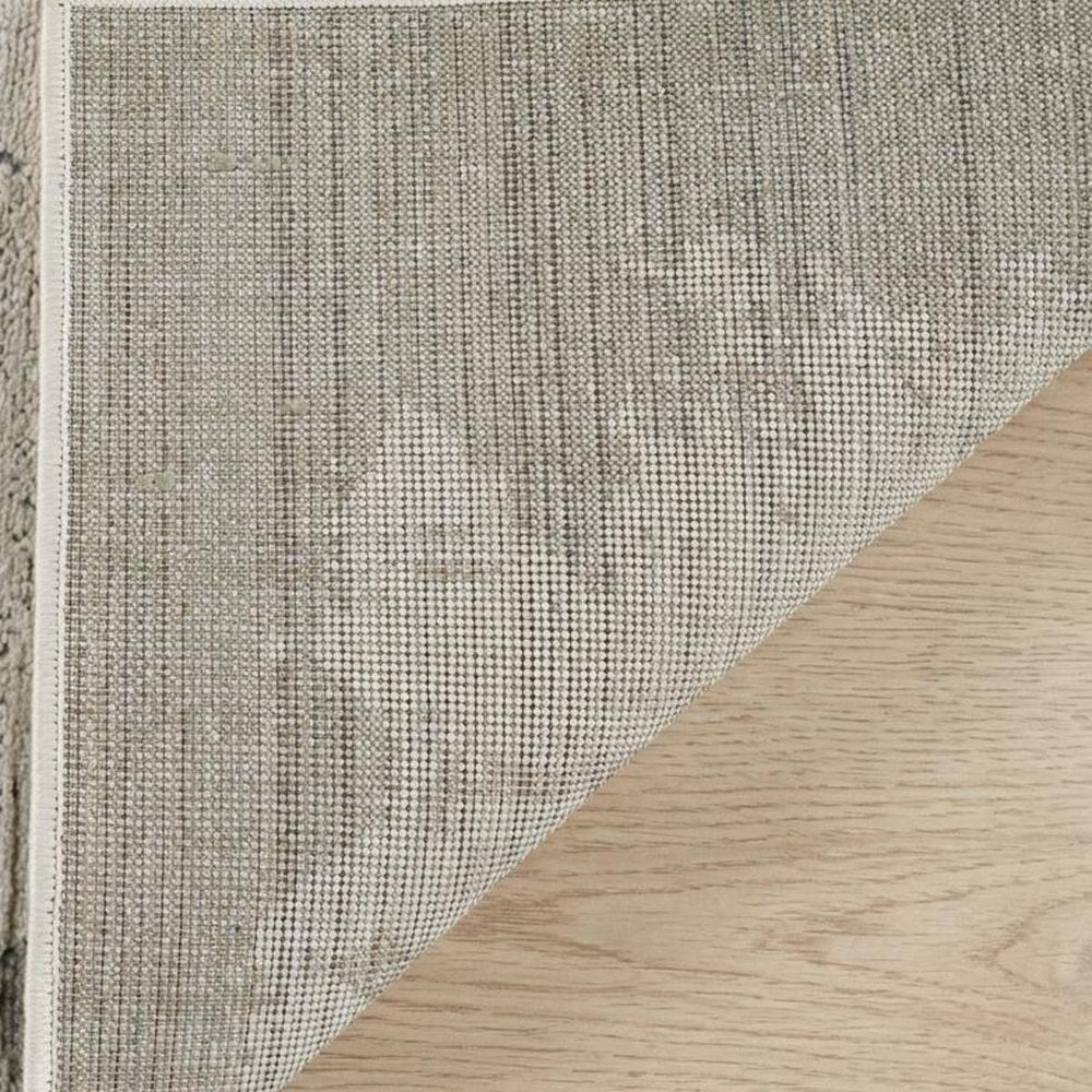 5' X 8' Beige and Green Abstract Distressed Area Rug