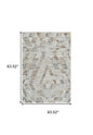 5' X 8' Beige and Brown Abstract Distressed Area Rug