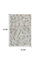 8' X 11' Beige and Brown Abstract Distressed Area Rug