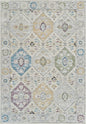 4' X 6' Beige and Gray Abstract Distressed Area Rug