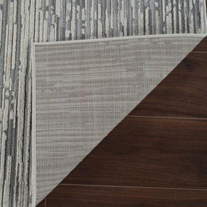 4' X 6' Beige and Brown Abstract Distressed Area Rug