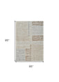 8' X 11' Beige and Brown Abstract Distressed Area Rug