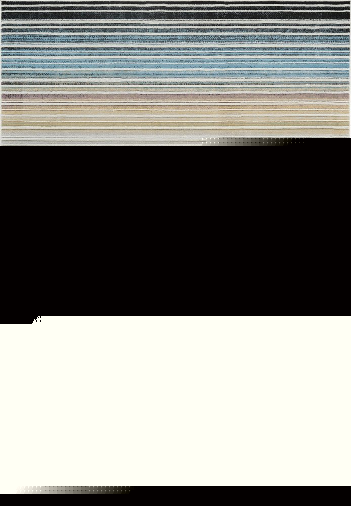 4' X 6' Beige and Blue Abstract Distressed Area Rug