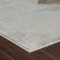 4' X 6' Beige and Brown Abstract Distressed Area Rug