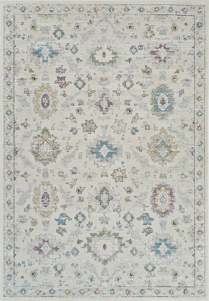 8' X 11' Cream and Beige Abstract Distressed Area Rug
