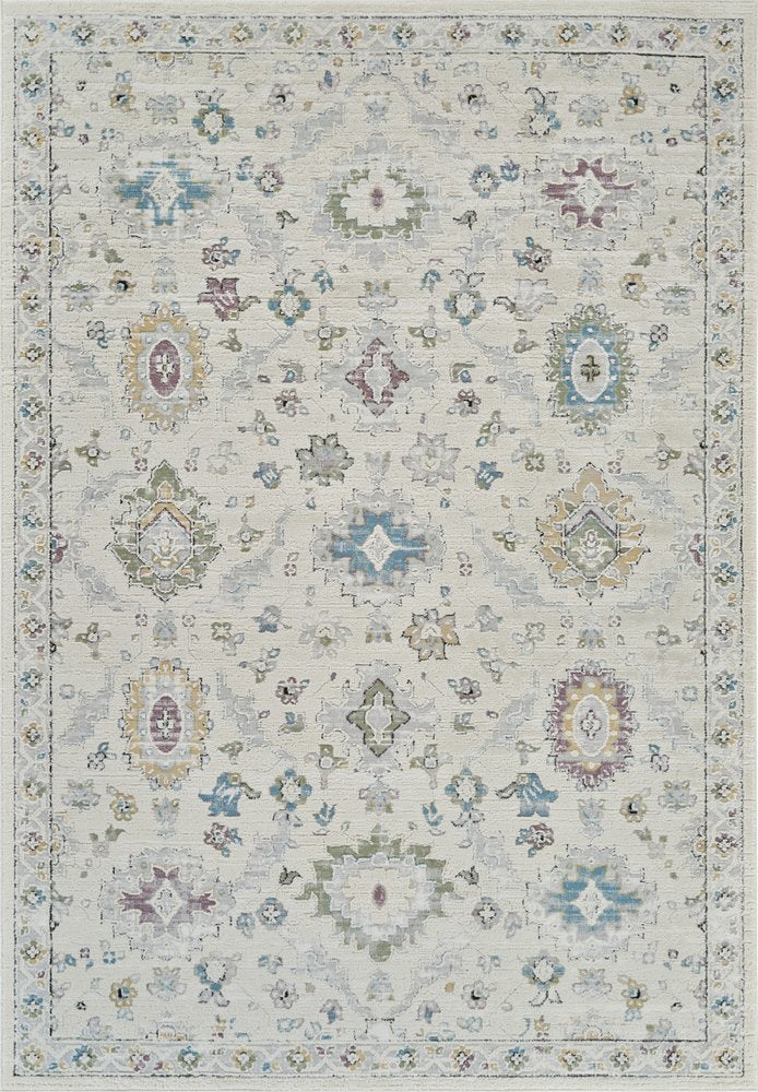 8' X 11' Cream and Beige Abstract Distressed Area Rug