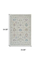 8' X 11' Cream and Beige Abstract Distressed Area Rug