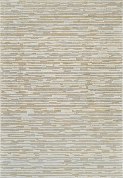 5' X 8' Beige and Brown Abstract Distressed Area Rug