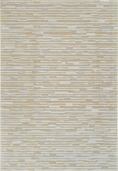 5' X 8' Beige and Brown Abstract Distressed Area Rug