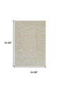8' X 11' Beige and Brown Abstract Distressed Area Rug