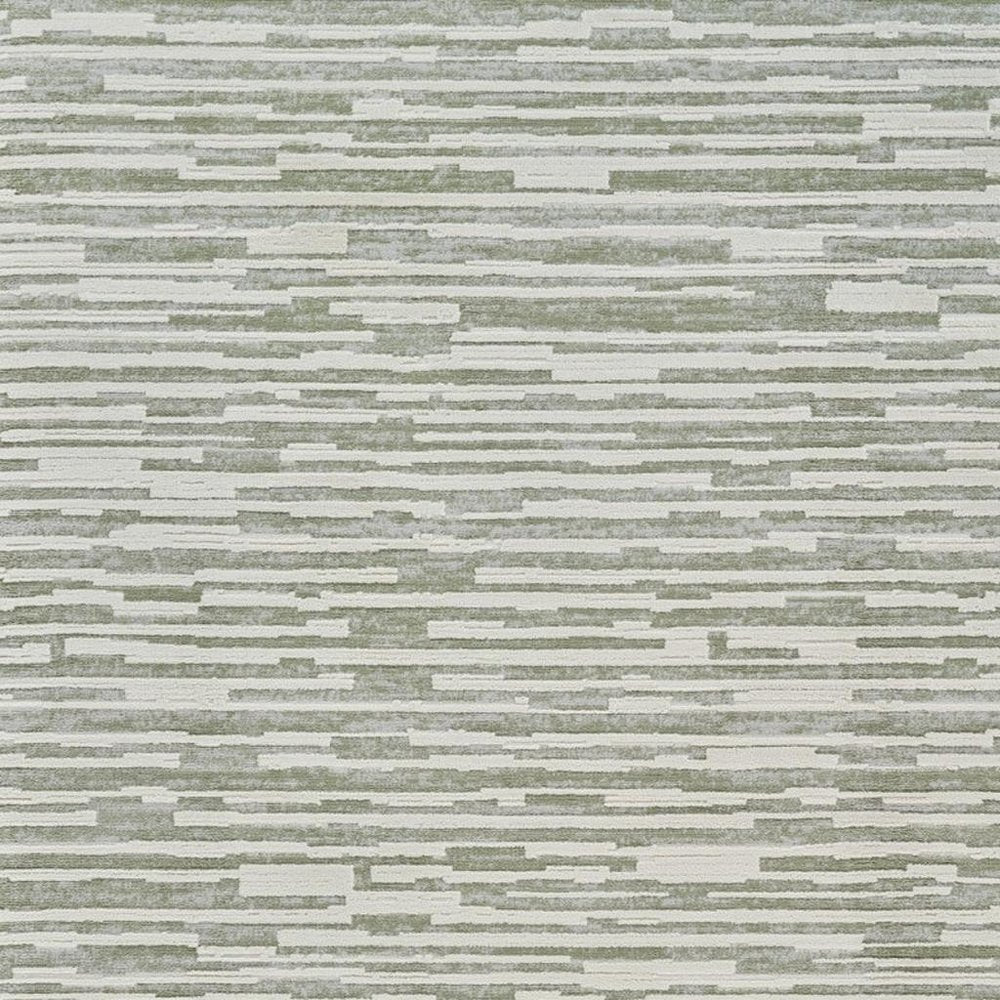 4' X 6' Beige and Green Abstract Distressed Area Rug