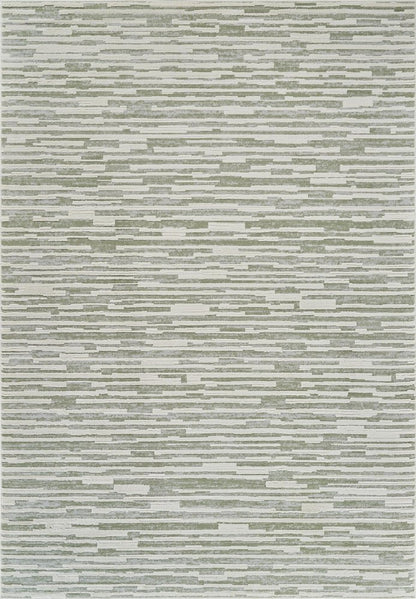 4' X 6' Beige and Green Abstract Distressed Area Rug
