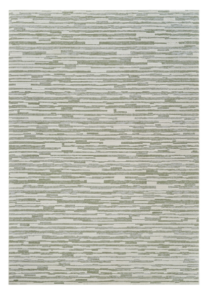 8' X 11' Beige and Green Abstract Distressed Area Rug