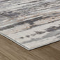 4' X 6' Beige and Gray Abstract Distressed Area Rug