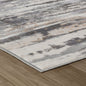 4' X 6' Beige and Gray Abstract Distressed Area Rug