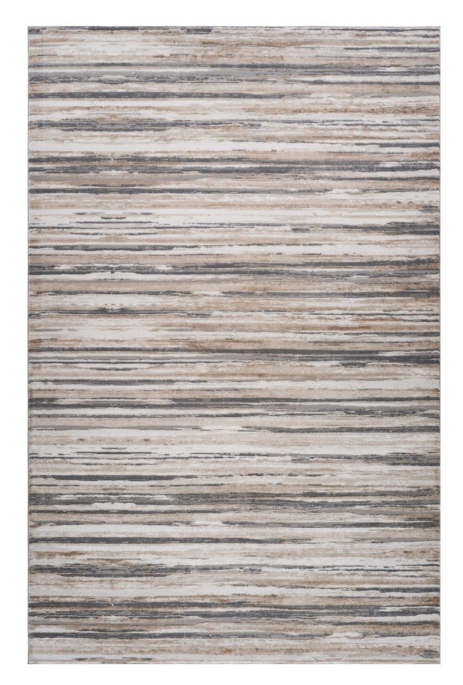 4' X 6' Beige and Gray Abstract Distressed Area Rug