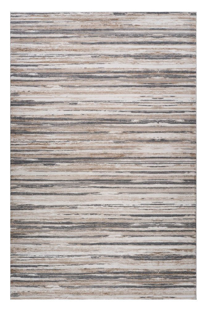 4' X 6' Beige and Gray Abstract Distressed Area Rug