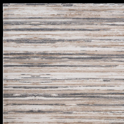 7' X 10' Beige and Gray Abstract Distressed Area Rug