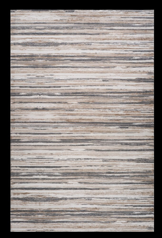 7' X 10' Beige and Gray Abstract Distressed Area Rug