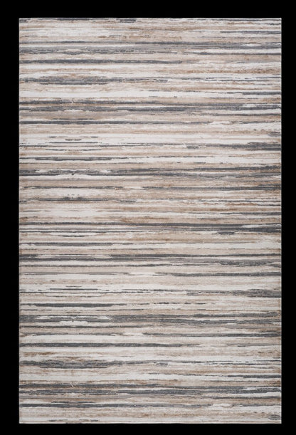 7' X 10' Beige and Gray Abstract Distressed Area Rug