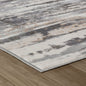 8' X 11' Beige and Gray Abstract Distressed Area Rug