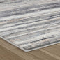 5' X 8' Blue and Gray Abstract Distressed Area Rug