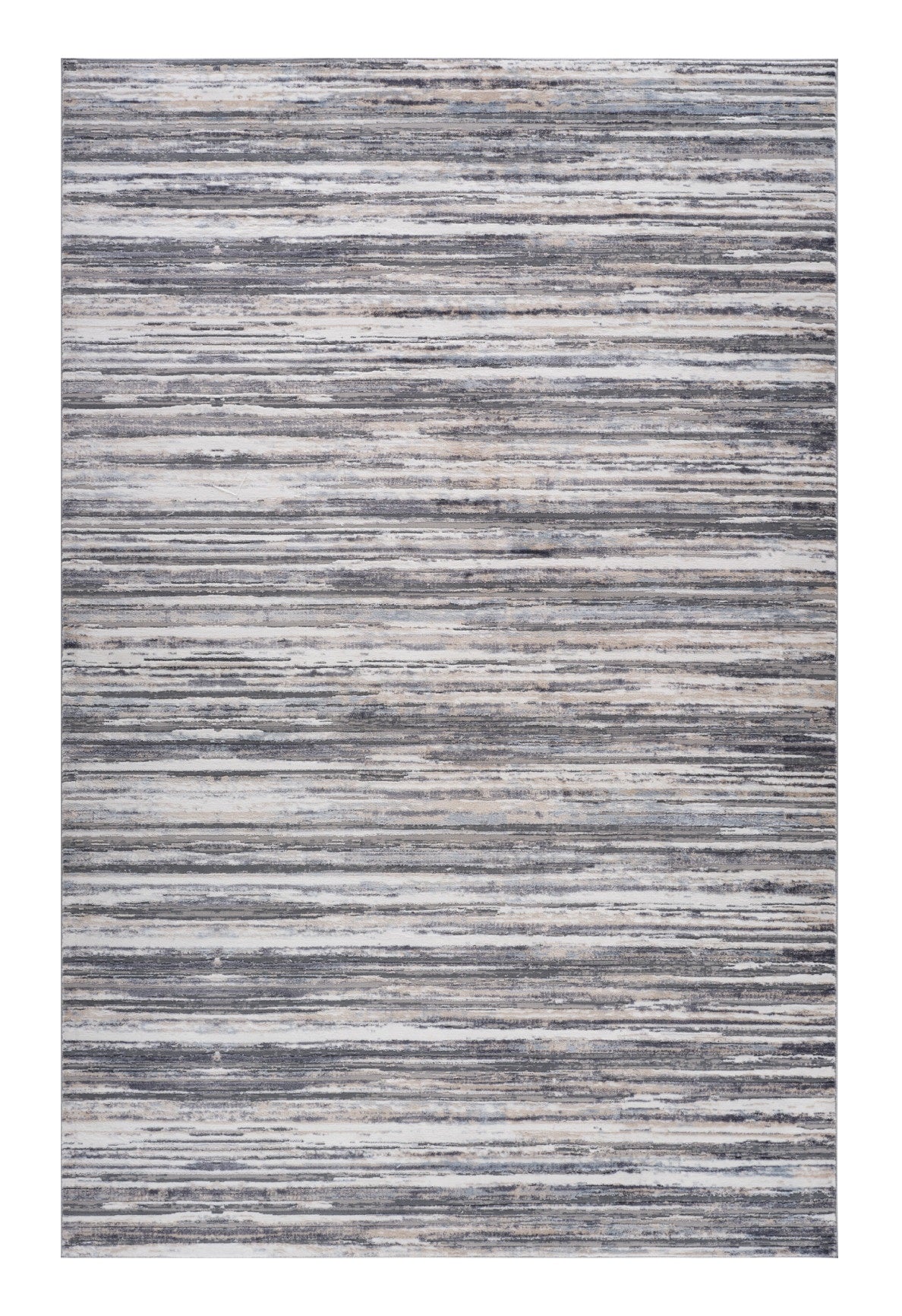 5' X 8' Blue and Gray Abstract Distressed Area Rug