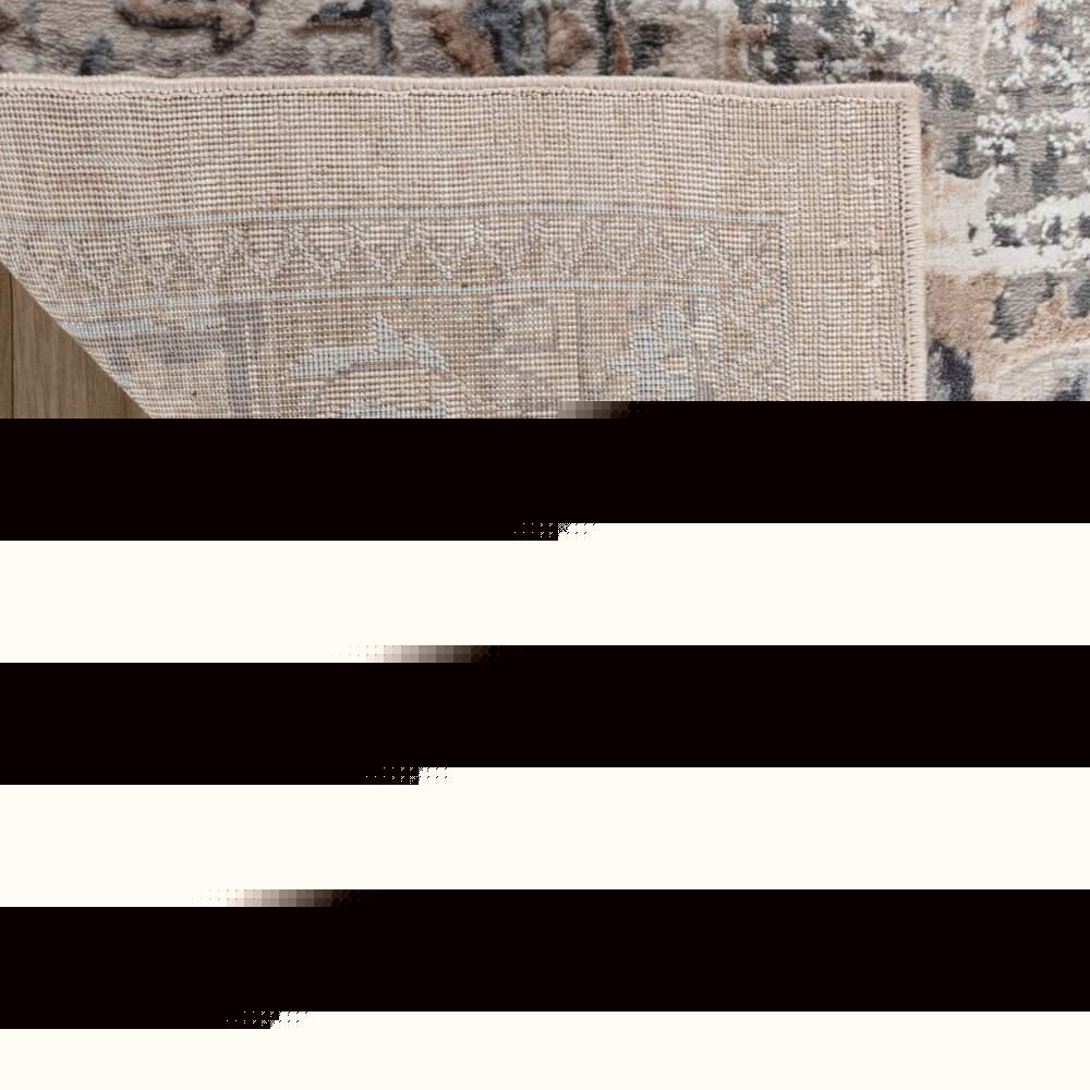 4' X 6' Gray and Brown Oriental Distressed Area Rug