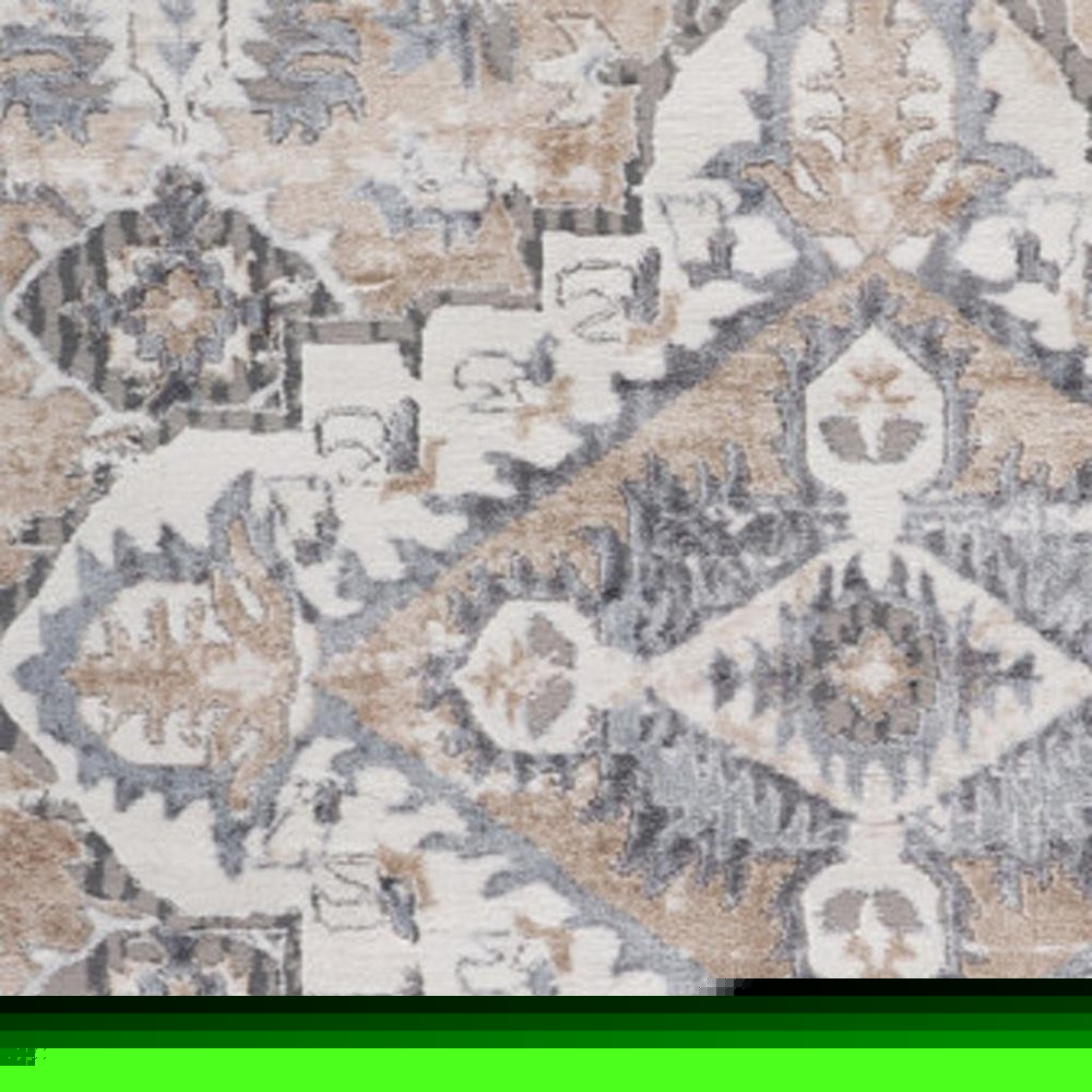8' X 11' Gray and Brown Oriental Distressed Area Rug