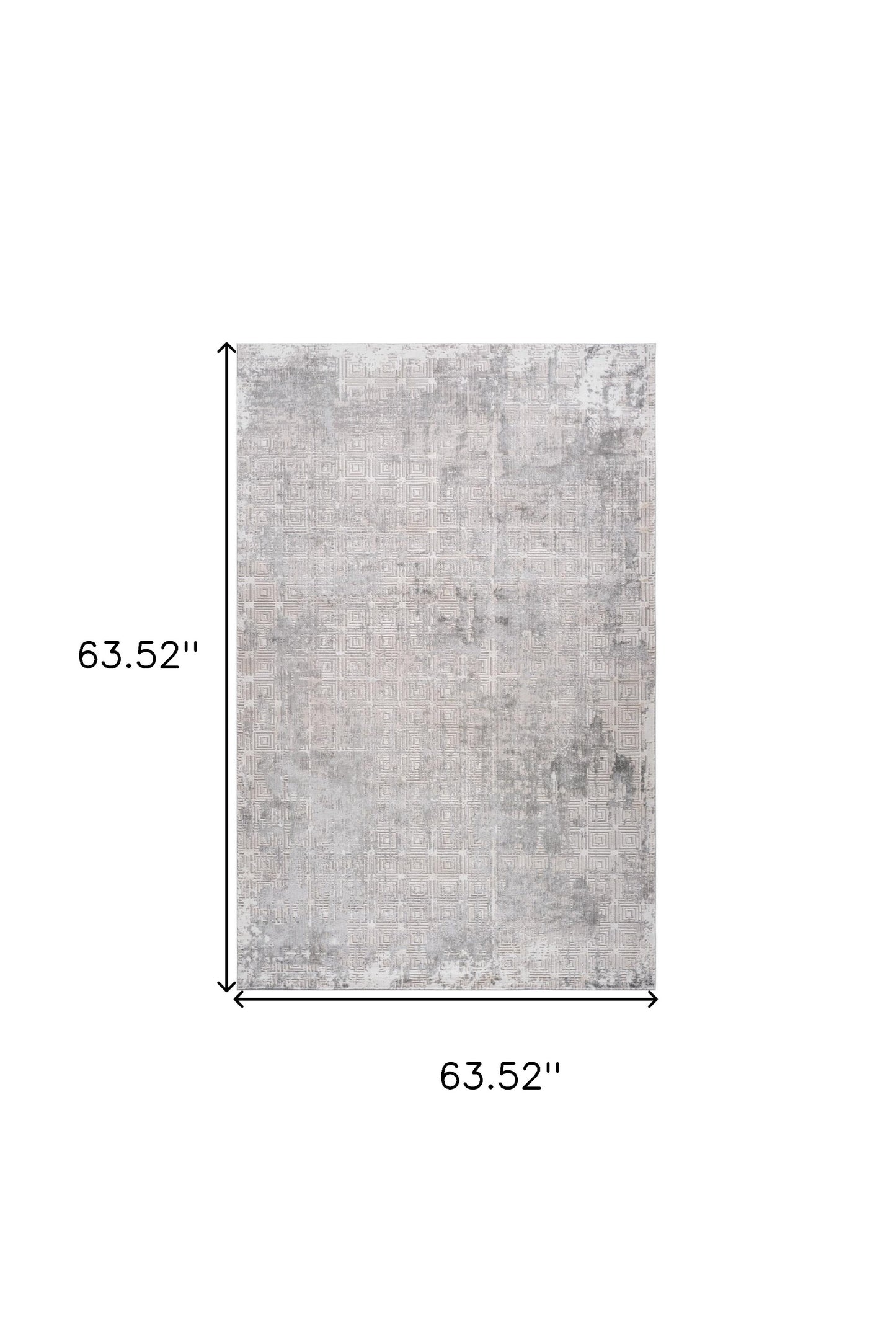 5' X 8' Gray and Beige Abstract Distressed Area Rug