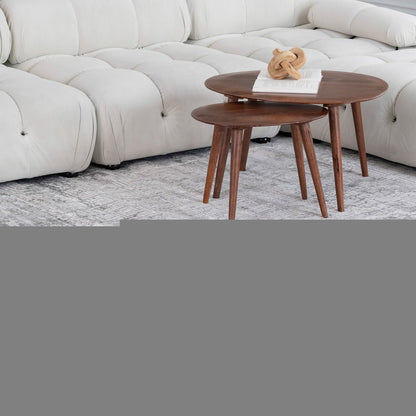 7' X 10' Gray and Beige Abstract Distressed Area Rug