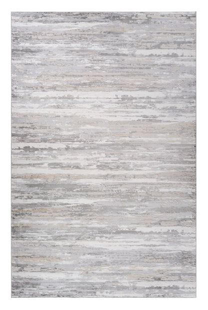 4' X 6' Gray and Beige Abstract Distressed Area Rug