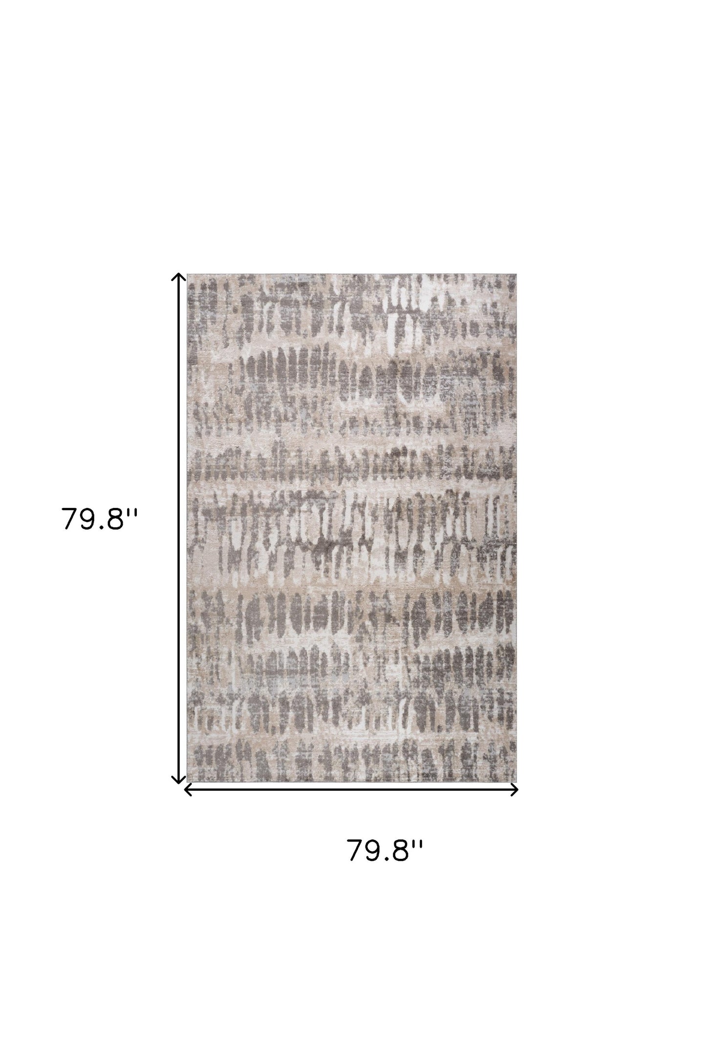 7' X 10' Beige and Brown Abstract Distressed Area Rug