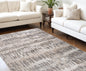 7' X 10' Beige and Brown Abstract Distressed Area Rug