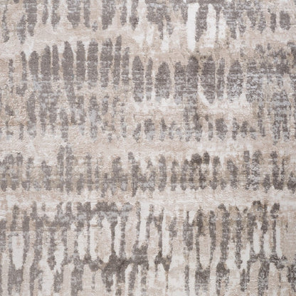 7' X 10' Beige and Brown Abstract Distressed Area Rug