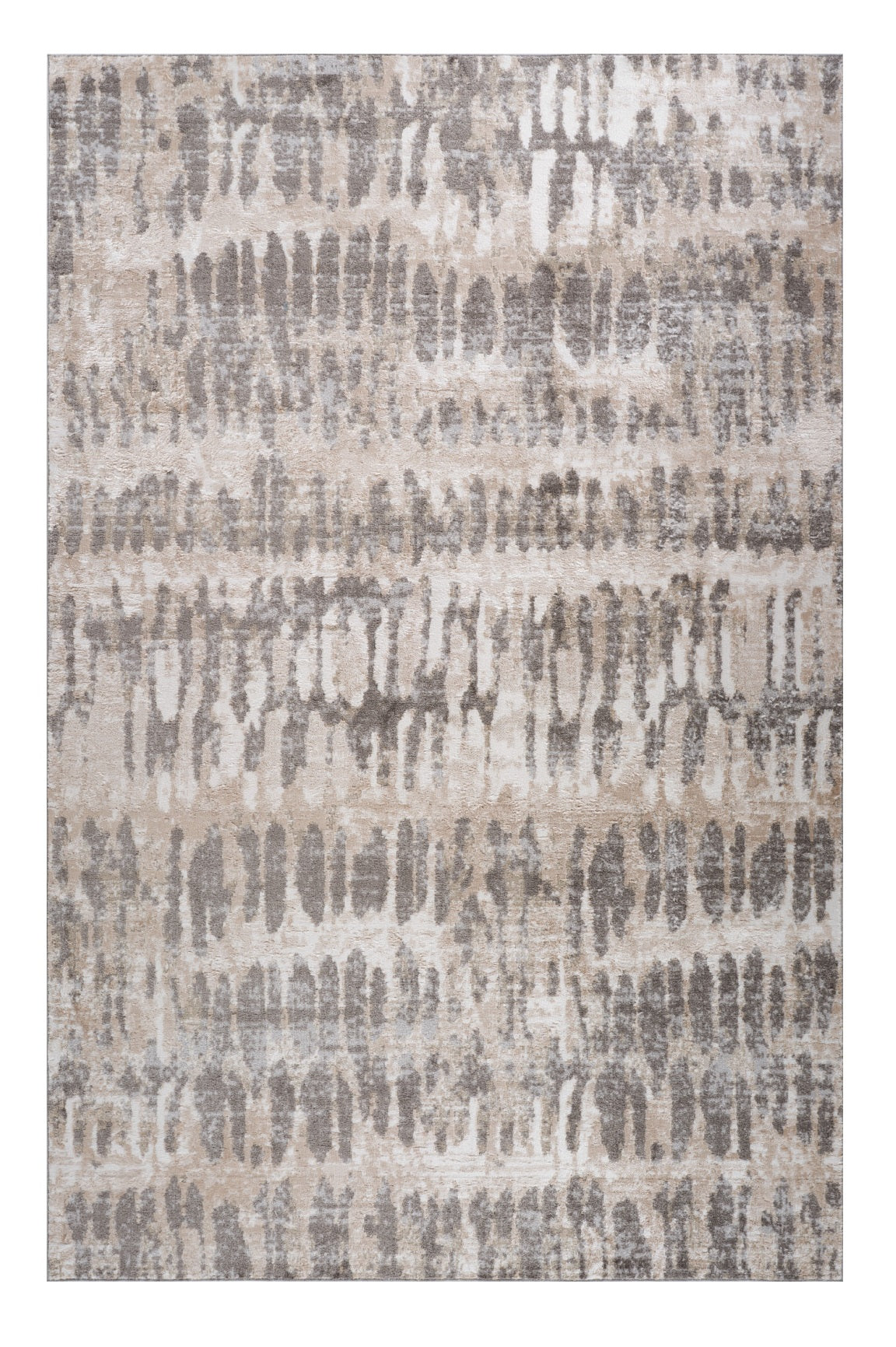 8' X 11' Beige and Brown Abstract Distressed Area Rug