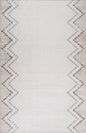 4' X 6' Beige and Brown Abstract Distressed Area Rug