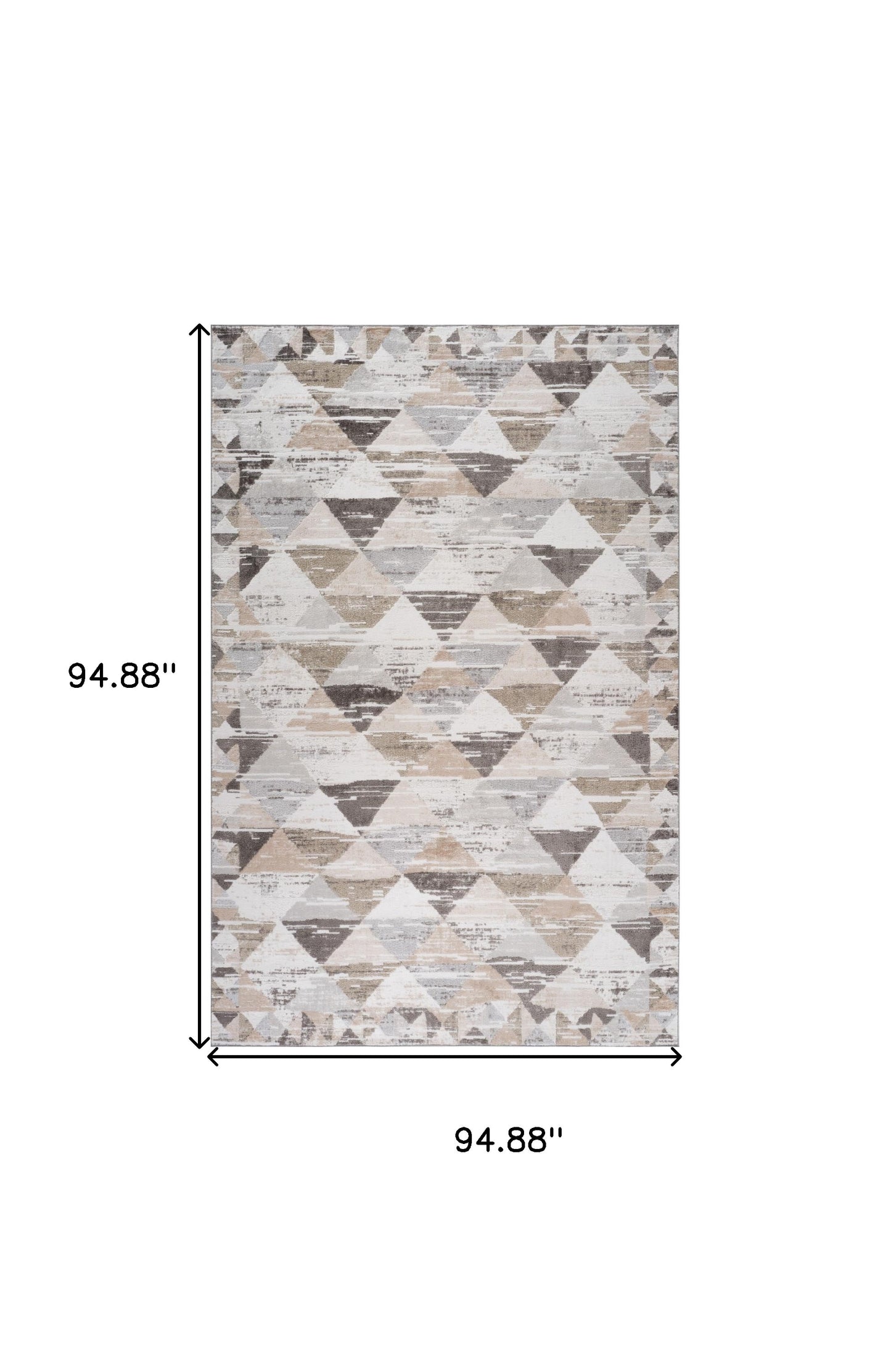 8' X 11' Beige and Brown Abstract Distressed Area Rug