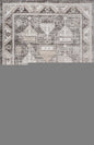 7' X 10' Beige and Brown Abstract Distressed Area Rug