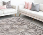 7' X 10' Beige and Brown Abstract Distressed Area Rug