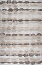 5' X 8' Beige and Brown Abstract Distressed Area Rug