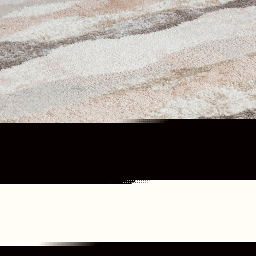 5' X 8' Beige and Brown Abstract Distressed Area Rug