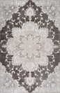 7' X 10' Gray and Brown Southwestern Distressed Area Rug