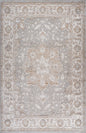 4' X 6' Beige and Gray Oriental Distressed Area Rug