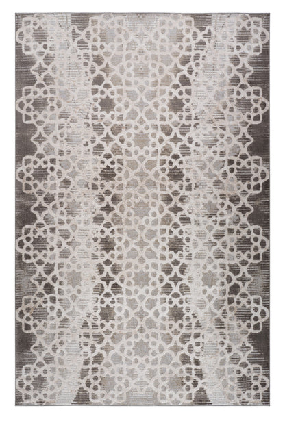 4' X 6' Brown and Beige Abstract Distressed Area Rug