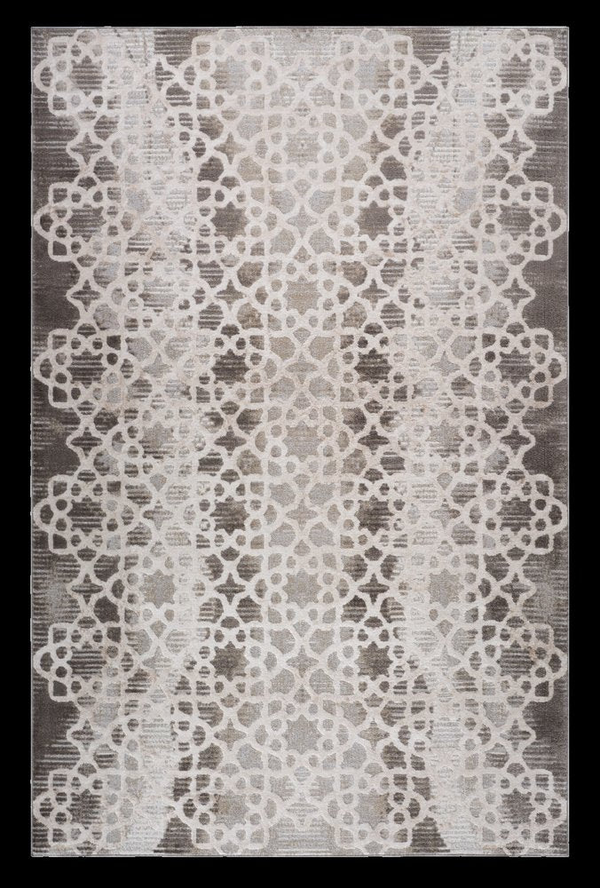 5' X 8' Brown and Beige Abstract Distressed Area Rug