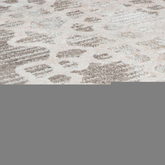 7' X 10' Brown and Beige Abstract Distressed Area Rug