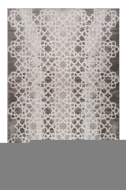 7' X 10' Brown and Beige Abstract Distressed Area Rug