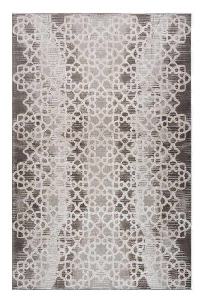 8' X 11' Brown and Beige Abstract Distressed Area Rug